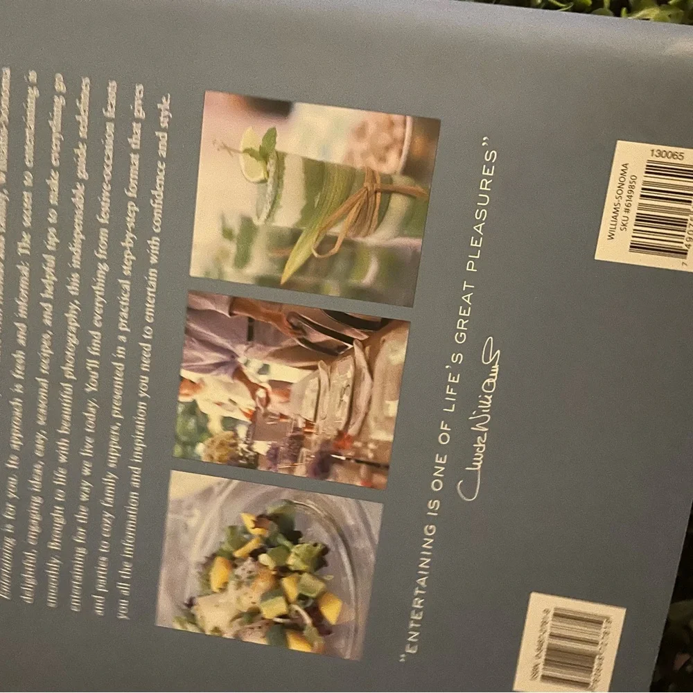 Williams Sonoma Entertaining Book with Elegant Cover